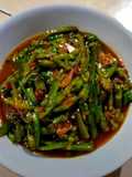 Tumis bunga genjer blacan pedes