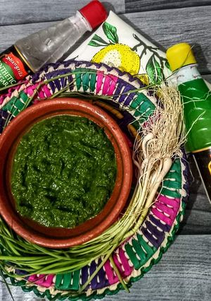 A picture of Green Garlic Chutney.