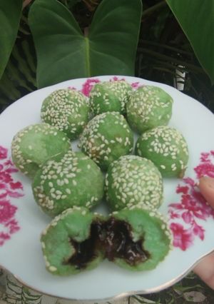 Foto resep Onde Onde Pandan isi Coklat