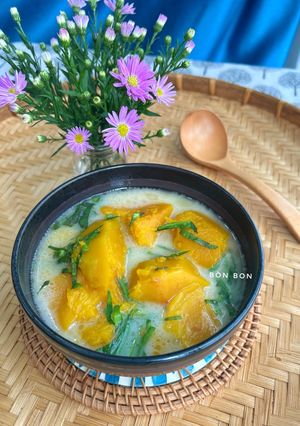 Hình của món Bí Rợ Hầm Dừa Chay.