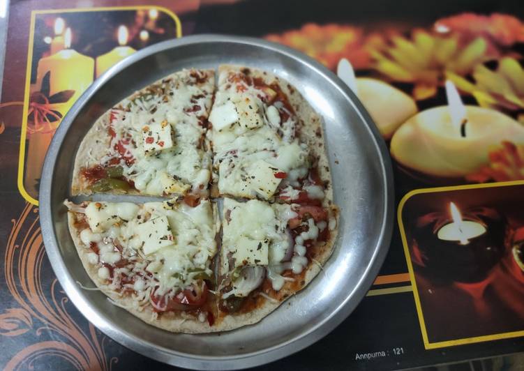 Spicy Tangy Roti Pizza