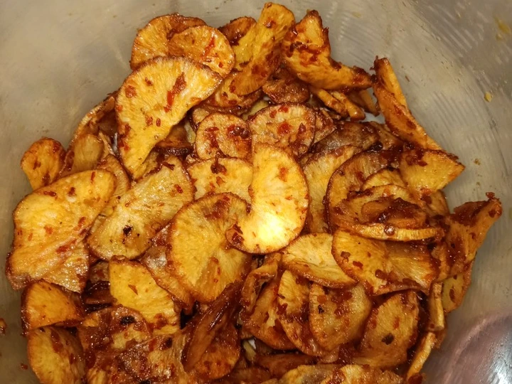 Cara Mudah Membikin Resep Keripik singkong pedas manis yang Menggugah Selera Anti Ribet, Mantap Sekali