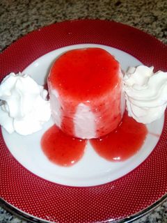 Una foto de Helado de fresa