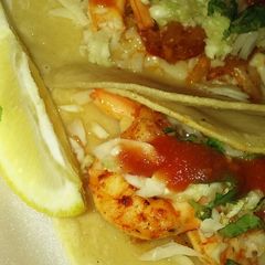 A picture of Mandy's Tequila. Lime SHRiMP Taco's.