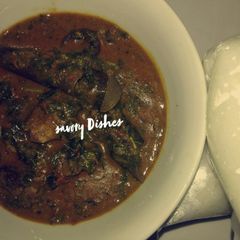 A picture of Tuwon shinkafa da miyar taushe.