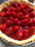 Tarta de fresas glaseadas