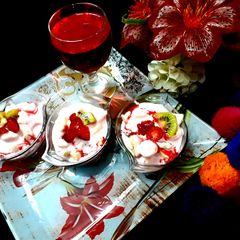 A picture of Creamy fruit salad.