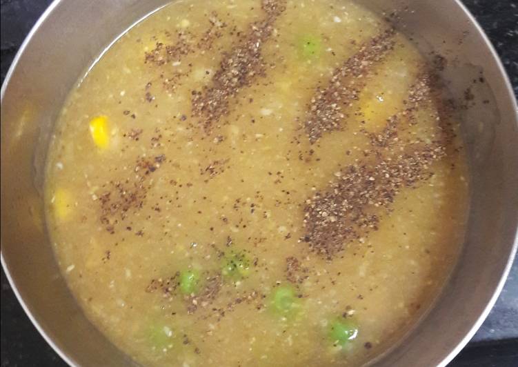 Recipe of Speedy Corn Onion Soup (Healthy and Light)