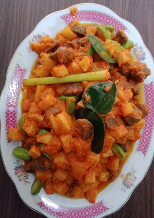 Foto resep Sambal goreng kentang ati pete