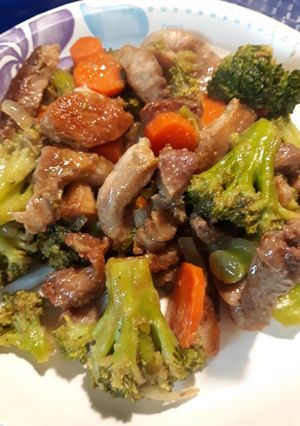 A picture of Pork Steak Stirfry.