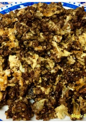 Foto principal de Revuelto de morcilla de Burgos con sésamo