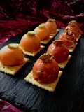 Bombones salados de salmón ahumado y jamón serrano