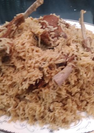A picture of Mutton chops pulao.