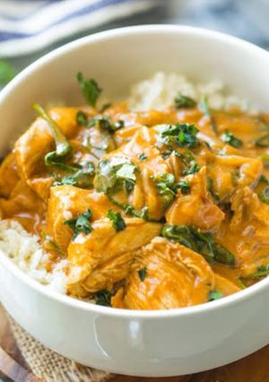 A picture of Coconut tomato curry.