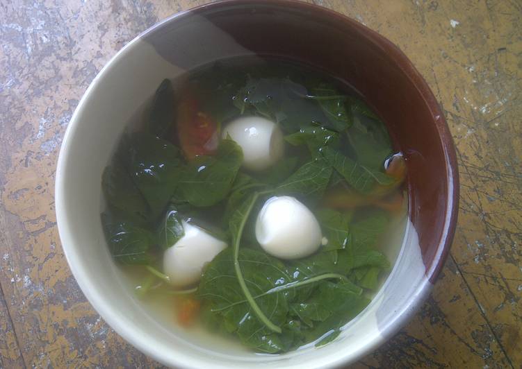  Resep Sayur bayam simple  Spinach soup simple  oleh Mamah 