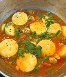 đậu hũ trứng thịt băm