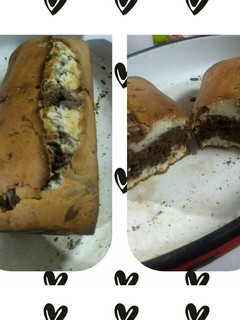 Una foto de Sabroso budín marmolado