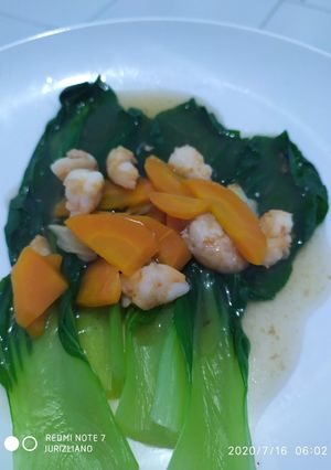 Foto resep Pakcoy siram udang saos tiram