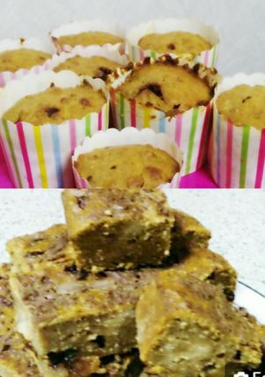 Foto resep banana whole wheat oat muffin/cake