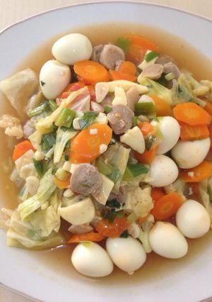 Foto resep Capcay telur puyuh