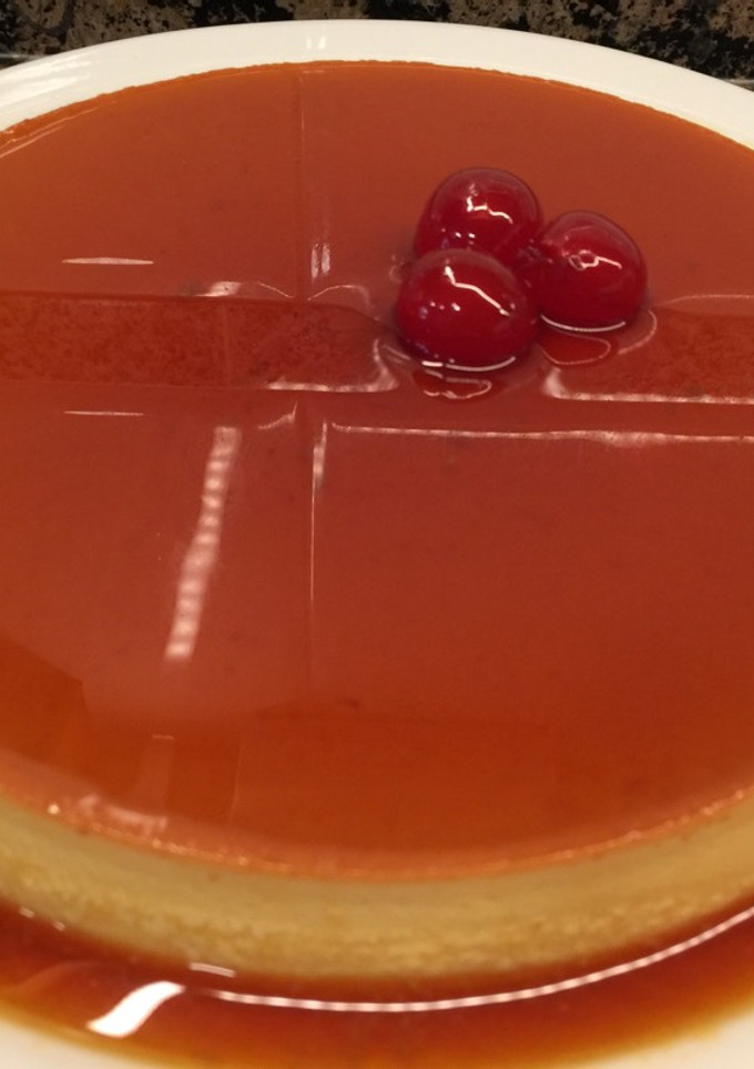 Una foto de Flan de leche condensada