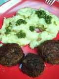 Albóndigas de vacuno con puré picante