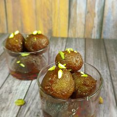 A picture of Wholewheat instant gulab jamun.