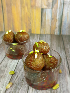 A picture of Wholewheat instant gulab jamun.