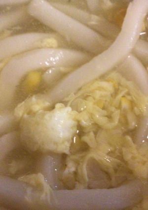 玉米濃湯烏龍麵 的食譜成品照片