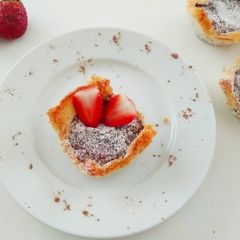 A picture of Chocolate Custard Bread Tartlets.