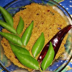 A picture of Dry prawns coconut chutney              (Chammanthi).