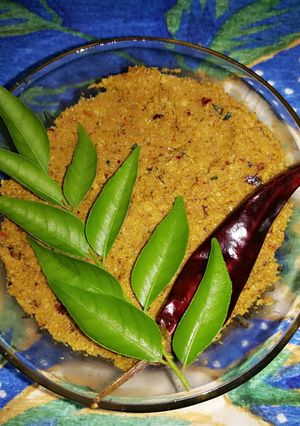 A picture of Dry prawns coconut chutney              (Chammanthi).
