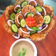 A picture of CHICKEN CHAPLI KABAB 😋.