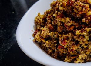 Una foto de Quinua con Carne Molida 🥕🌶️🫑🧅 Alcaparrada...!