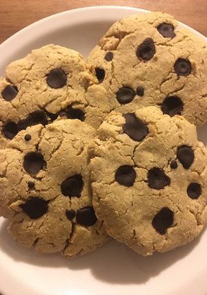Una foto de Cookies con chocolate sin tacc con stevia