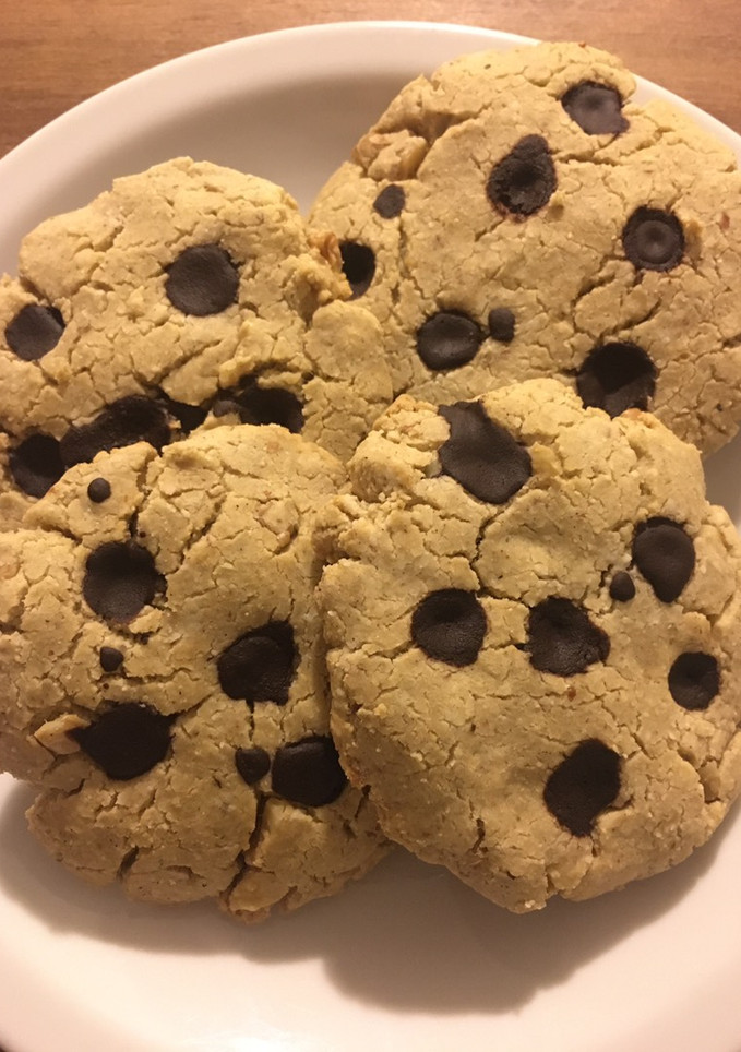 Una foto de Cookies con chocolate sin tacc con stevia