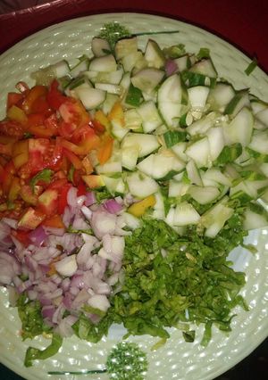 Hadin salad food folio ainihin hoton girkin
