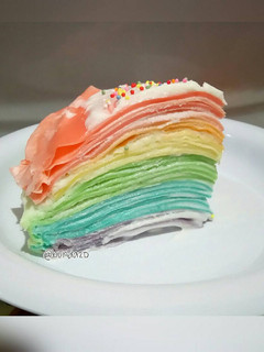 Foto resep Mille Crepes Rainbow gluten free