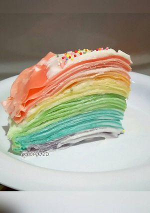 Foto resep Mille Crepes Rainbow gluten free
