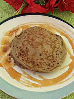 Una foto de Panquecas de avena y banano