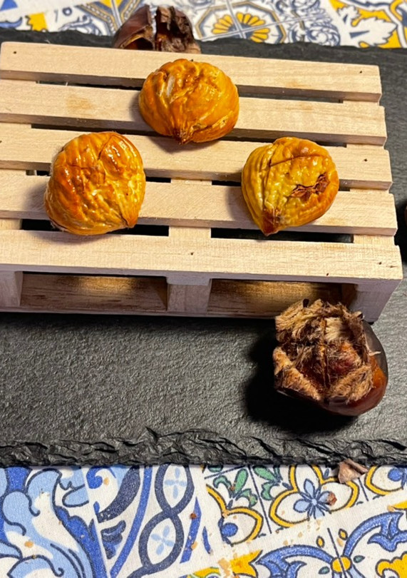 Una foto de Castañas asadas con la freidora de aire
