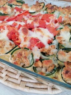 Töltött cukkini tekercsek recept fotója