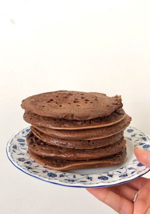 Una foto de Pancakes de chocolate