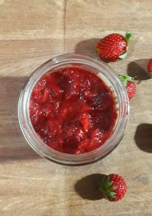 Foto resep Selai stroberi/strawberry compote diet rendah gula