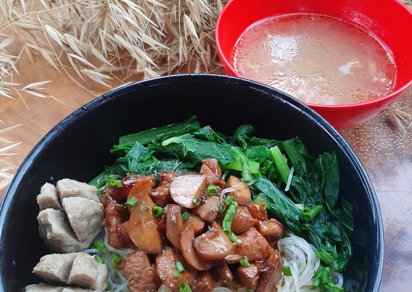 Bihun ayam jamur