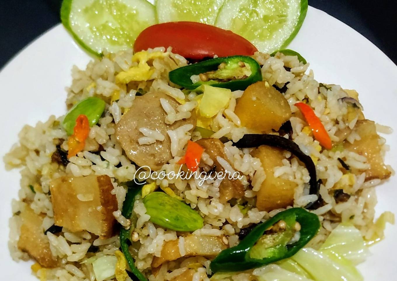 Nasi Goreng Kikil Pete Cabe Ijo