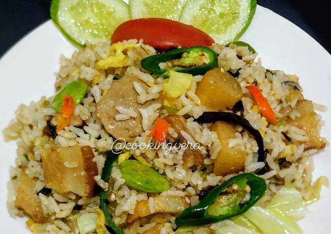 Nasi Goreng Kikil Pete Cabe Ijo