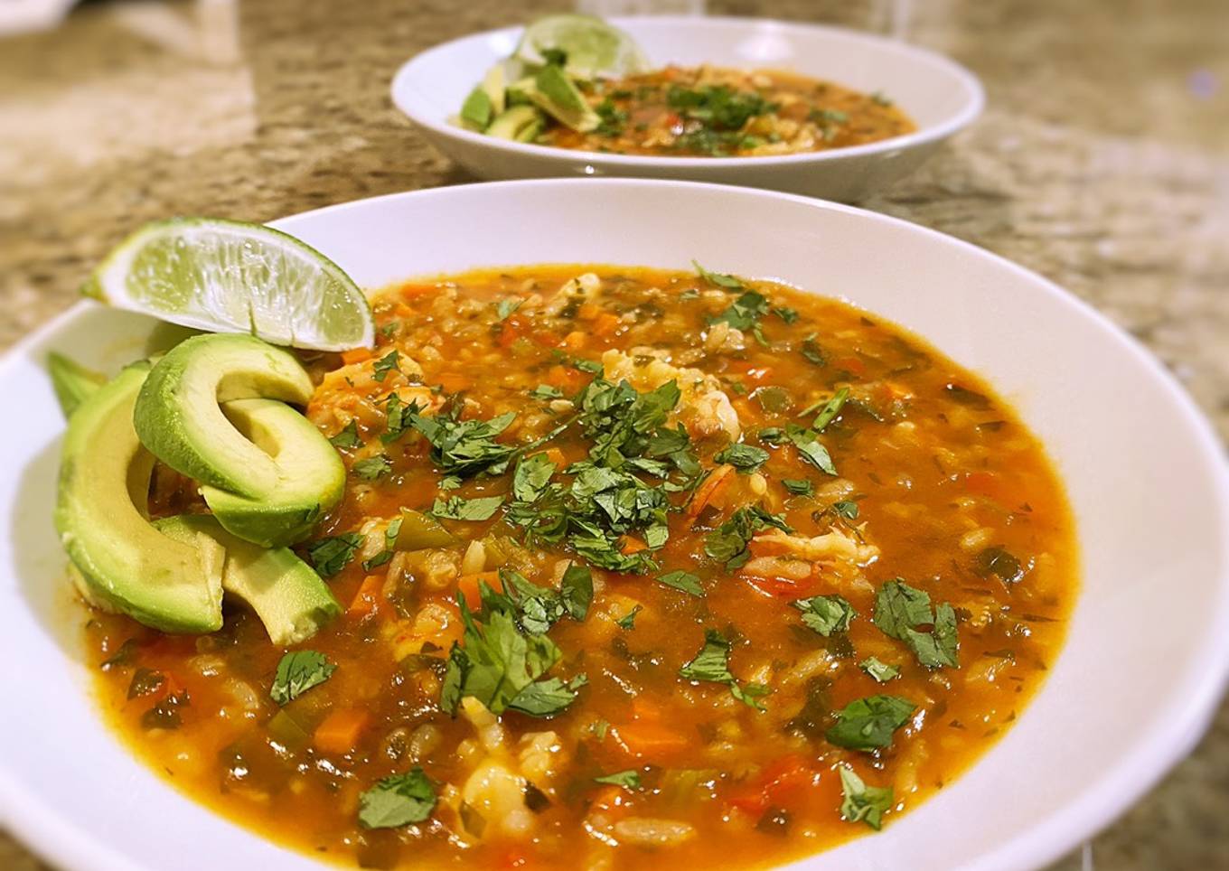 Asobo de Camarones (shrimp and rice soup)