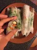 Satay tofu rice paper rolls