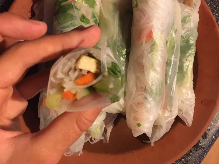 Easy Ways Prepare|Recipe} Satay tofu rice paper rolls, So Delicious